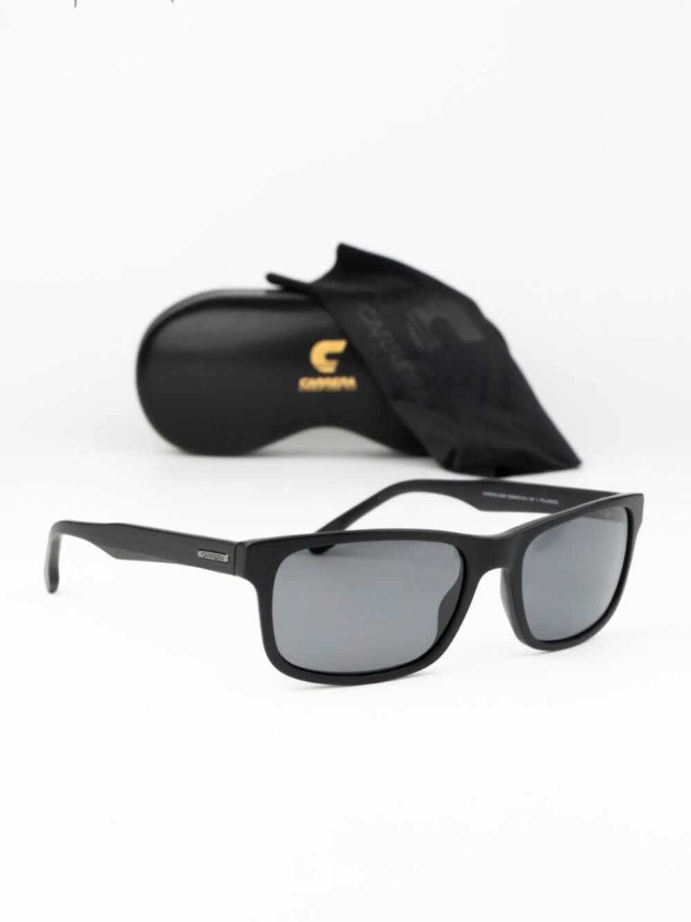 Carrera Women Sunglasses Black Grey Polar Rectangular CARRERA 299/S 0003/M9 NEW